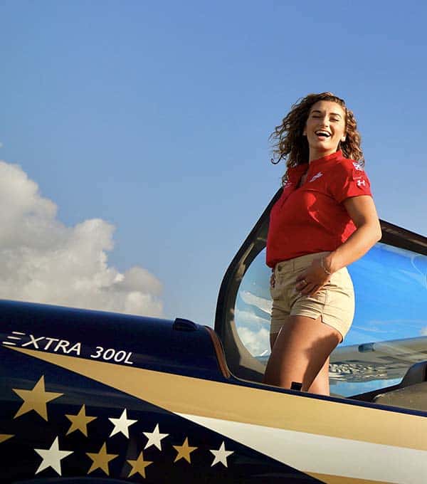 female flight instructor